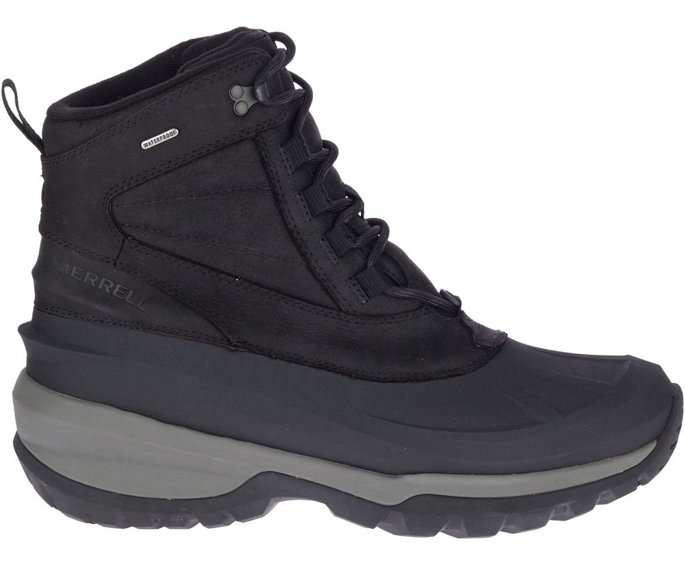 Merrell Boots Black - Thermo Slush Mid Shell Waterproof - Mens 78TOGSLPI